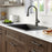 Quartz Composite Black Kitchen Sink Matte 5