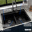 Quartz Composite Black Kitchen Sink Matte 7
