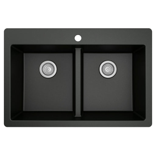 Quartz Composite Black Kitchen Sink Matte 1