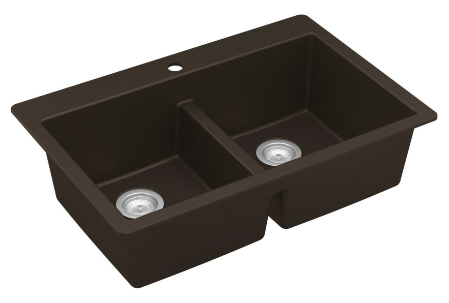 Quartz Composite Brown Kitchen Sink Matte 2