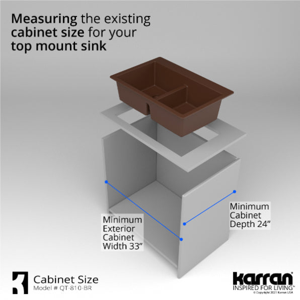 Quartz Composite Brown Kitchen Sink Matte 9