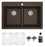 Quartz Composite Brown Kitchen Sink Matte 1
