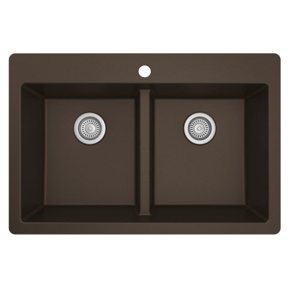 Quartz Composite Brown Kitchen Sink Matte 1
