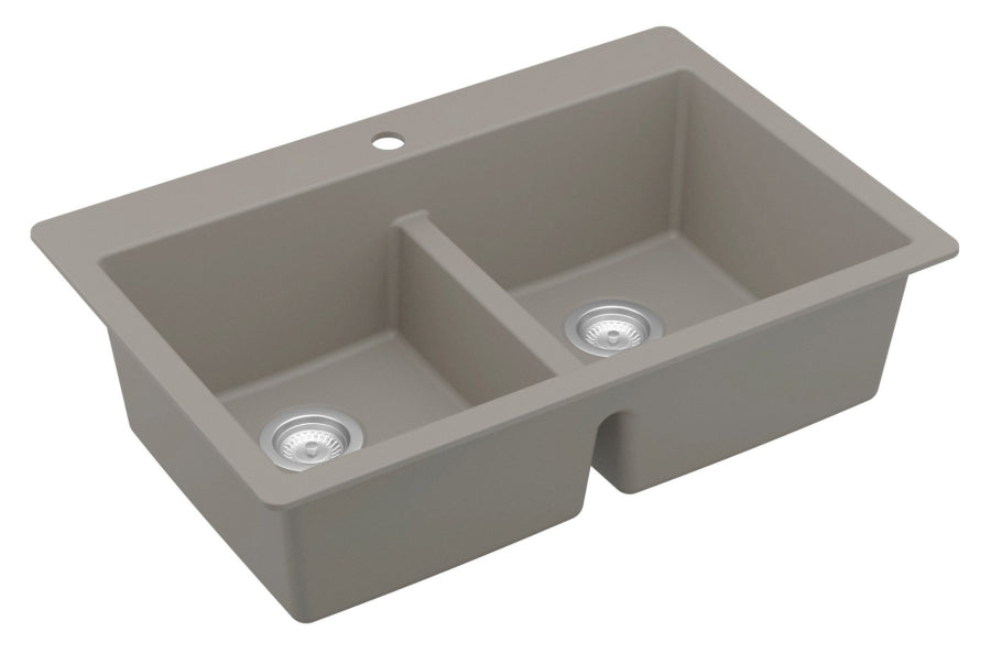 Quartz Composite Concrete Kitchen Sink Matte 2