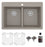Quartz Composite Concrete Kitchen Sink Matte 1