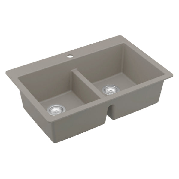 Quartz Composite Concrete Kitchen Sink Matte 2