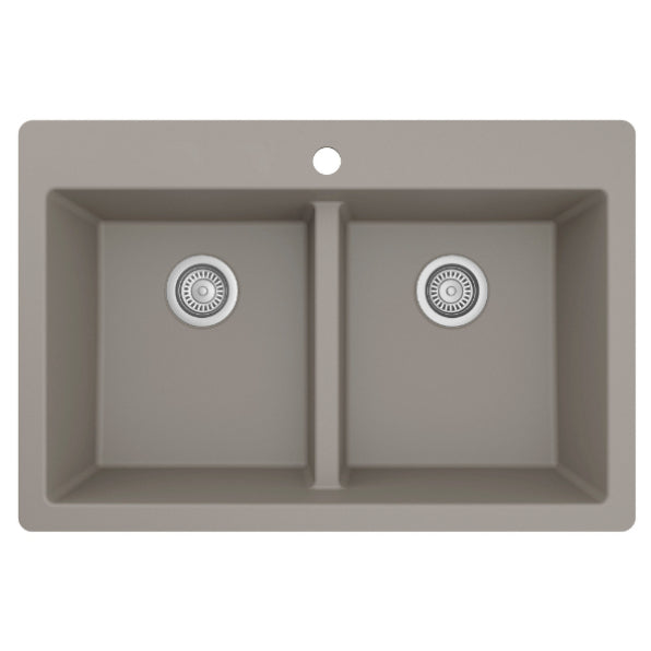 Quartz Composite Concrete Kitchen Sink Matte 1