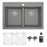 Quartz Composite Grey Kitchen Sink Matte 1