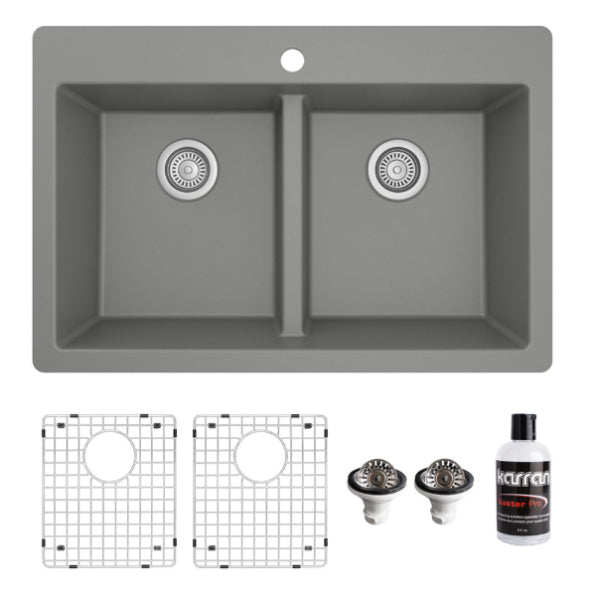 Quartz Composite Grey Kitchen Sink Matte 1