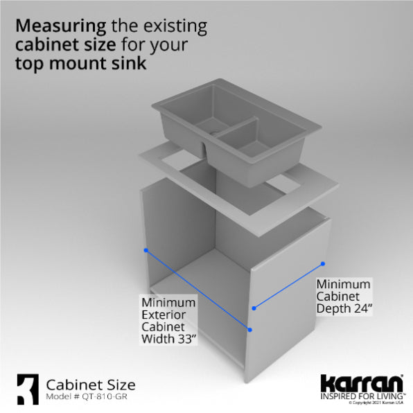 Quartz Composite Grey Kitchen Sink Matte 10