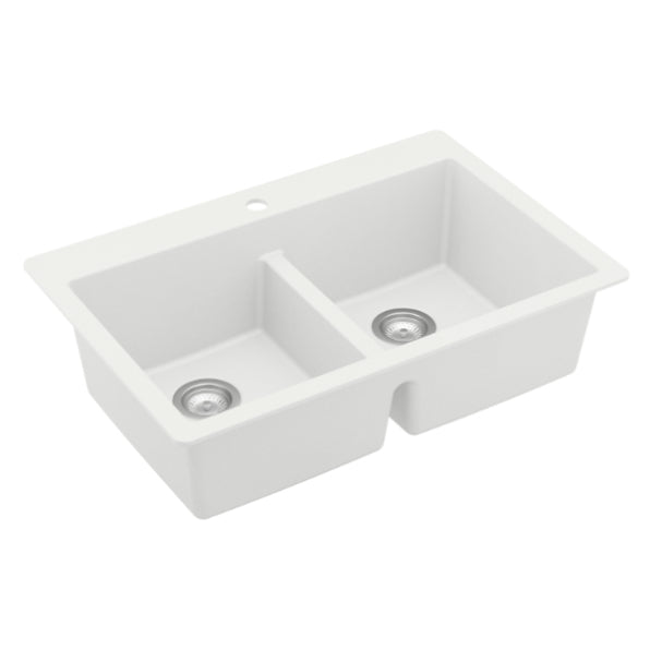 Quartz Composite White Kitchen Sink Matte 2