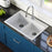 Quartz Composite White Kitchen Sink Matte 5
