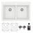Quartz Composite White Kitchen Sink Matte 1