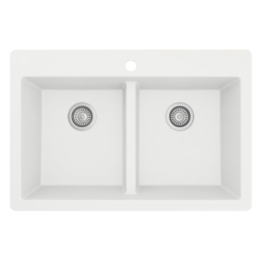 Quartz Composite White Kitchen Sink Matte 1