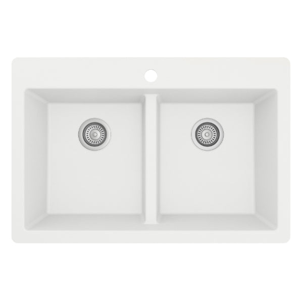 Quartz Composite White Kitchen Sink Matte 1