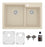 Quartz Composite Bisque Kitchen Sink Matte 1