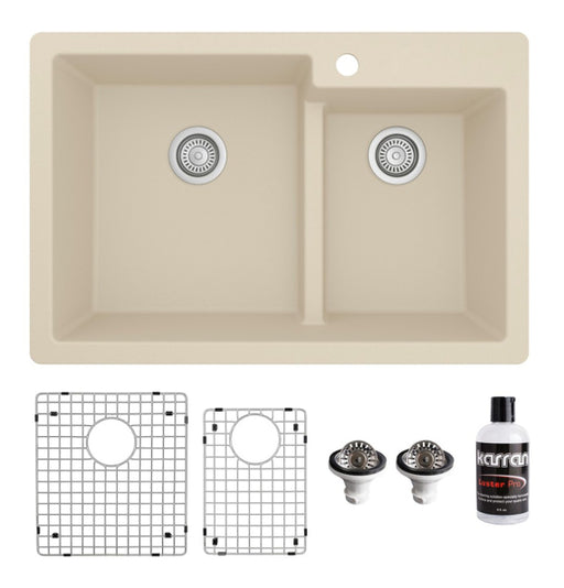 Quartz Composite Bisque Kitchen Sink Matte 1