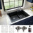Quartz Composite Black Kitchen Sink Matte 4