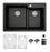 Quartz Composite Black Kitchen Sink Matte 1