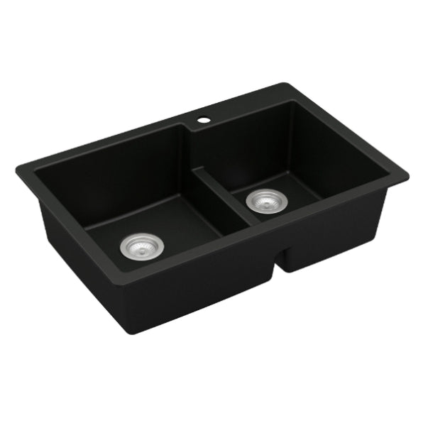 Quartz Composite Black Kitchen Sink Matte 2