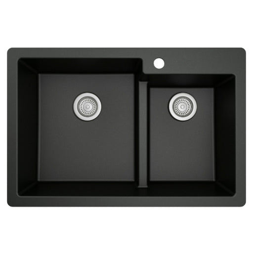 Quartz Composite Black Kitchen Sink Matte 1
