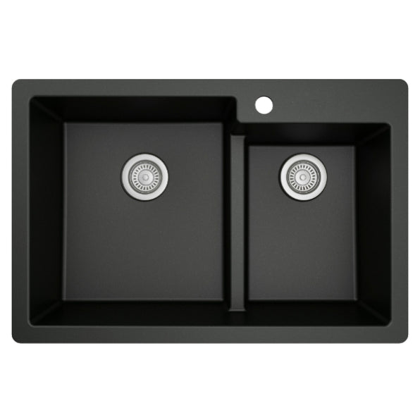 Quartz Composite Black Kitchen Sink Matte 1