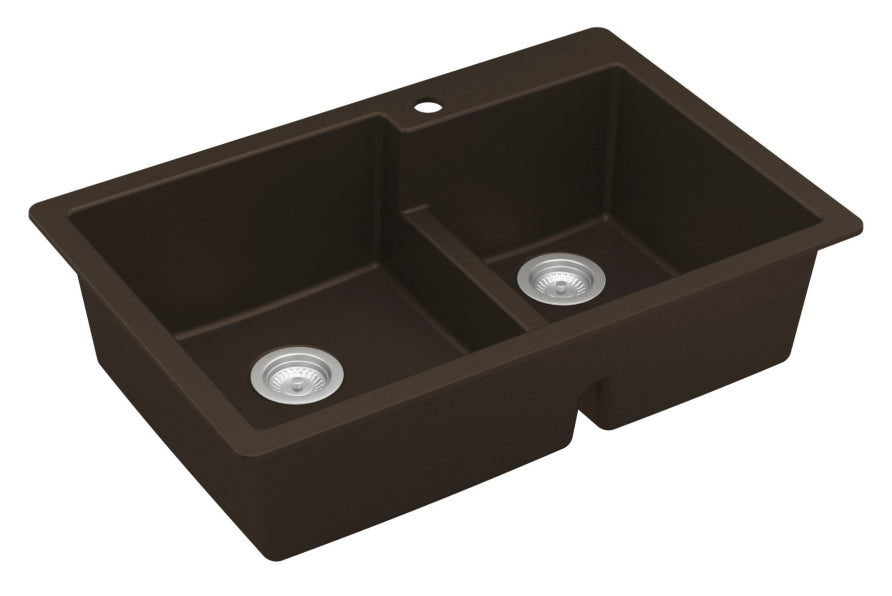 Quartz Composite Brown Kitchen Sink Matte 2