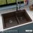 Quartz Composite Brown Kitchen Sink Matte 5