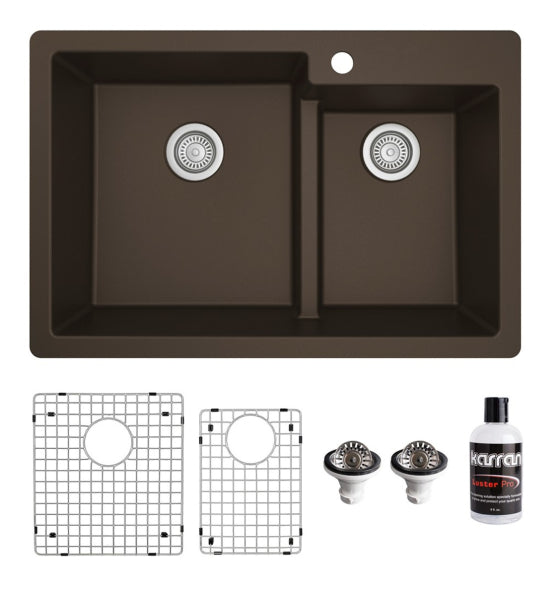 Quartz Composite Brown Kitchen Sink Matte 1