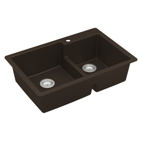 Quartz Composite Brown Kitchen Sink Matte 2