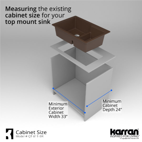 Quartz Composite Brown Kitchen Sink Matte 9