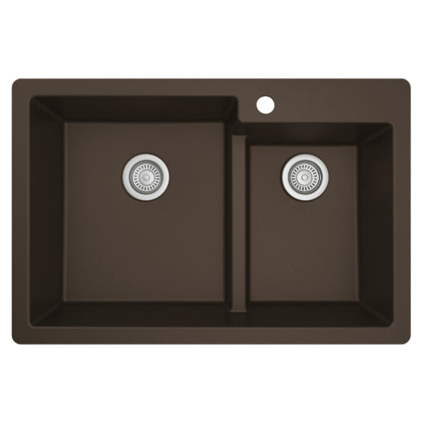Quartz Composite Brown Kitchen Sink Matte 1