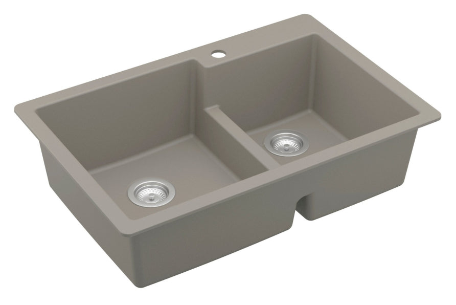 Quartz Composite Concrete Kitchen Sink Matte 2