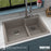 Quartz Composite Concrete Kitchen Sink Matte 5