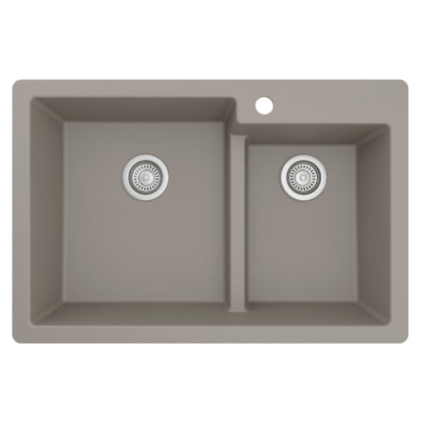 Quartz Composite Concrete Kitchen Sink Matte 1