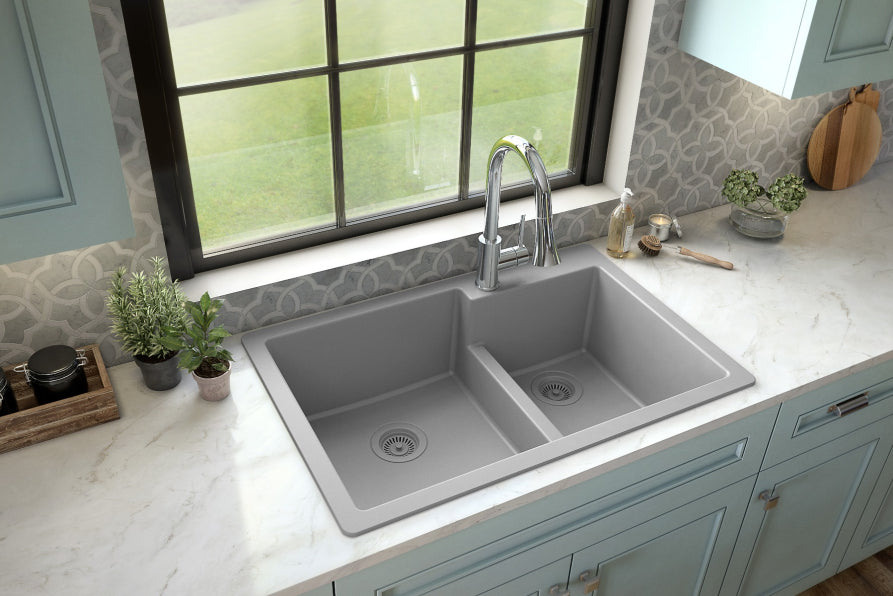 Quartz Composite Grey Kitchen Sink Matte 4