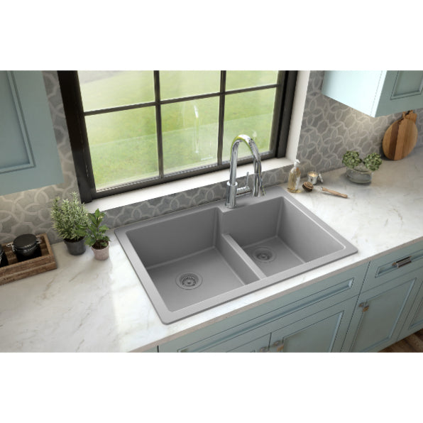 Quartz Composite Grey Kitchen Sink Matte 4