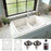 Quartz Composite White Kitchen Sink Matte 2