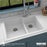 Quartz Composite White Kitchen Sink Matte 5