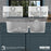 Quartz Composite White Kitchen Sink Matte 8