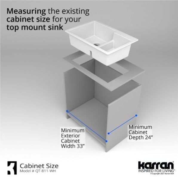 Quartz Composite White Kitchen Sink Matte 9