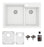 Quartz Composite White Kitchen Sink Matte 1