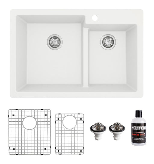Quartz Composite White Kitchen Sink Matte 1