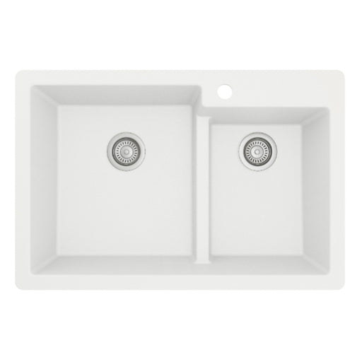 Quartz Composite White Kitchen Sink Matte 1