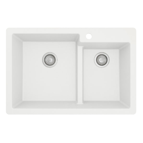 Quartz Composite White Kitchen Sink Matte 1