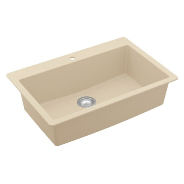 Quartz Composite Bisque Kitchen Sink Matte 2