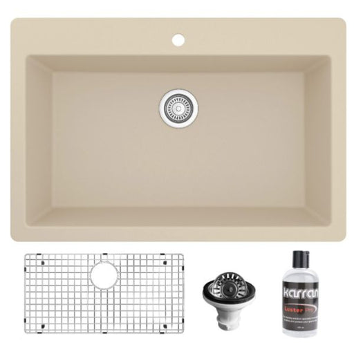 Quartz Composite Bisque Kitchen Sink Matte 1