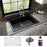 Quartz Composite Black Kitchen Sink Matte 4