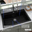 Quartz Composite Black Kitchen Sink Matte 8