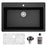 Quartz Composite Black Kitchen Sink Matte 1